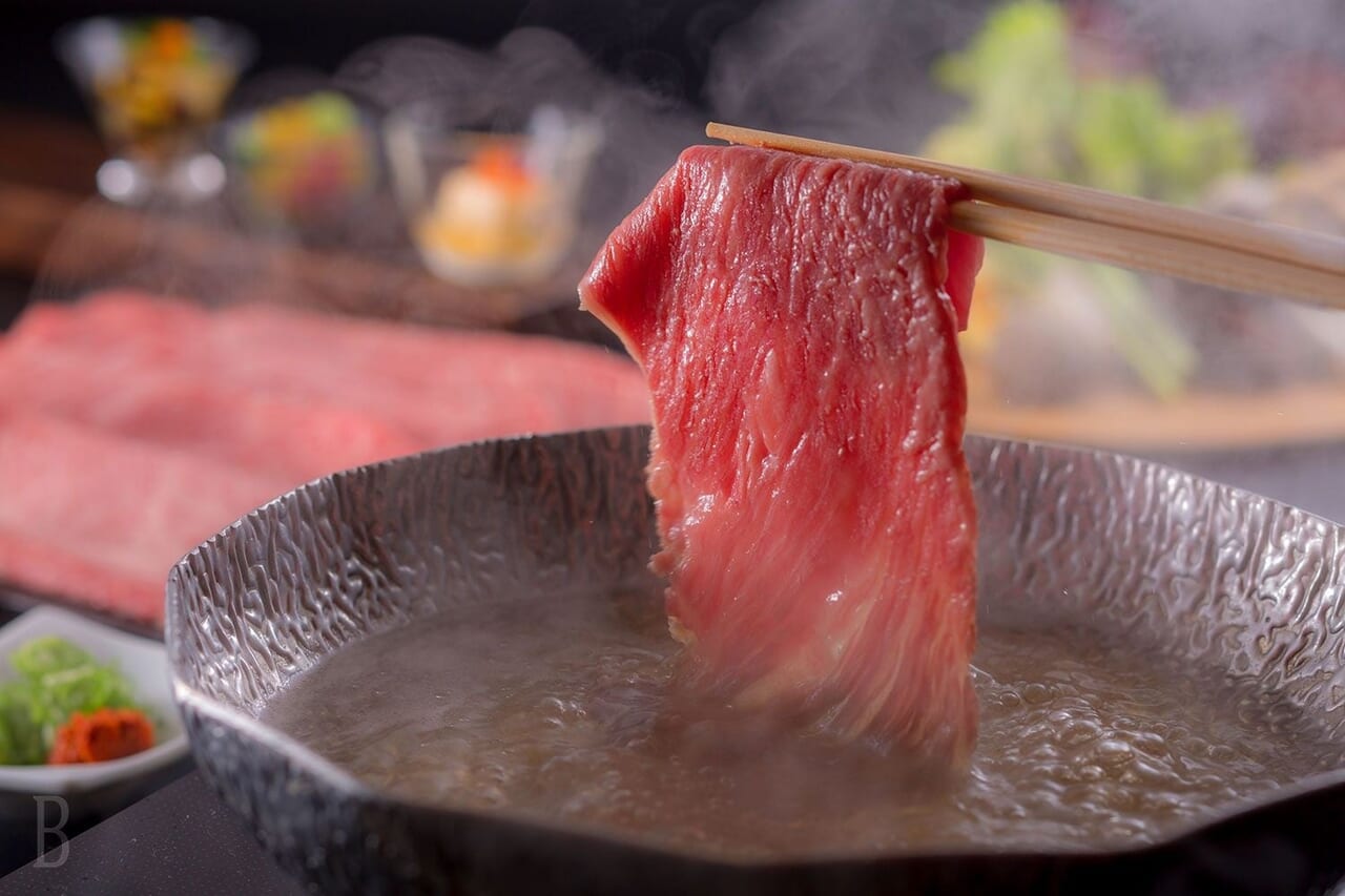 伊豆のブランド牛をメインとしたしゃぶしゃぶ